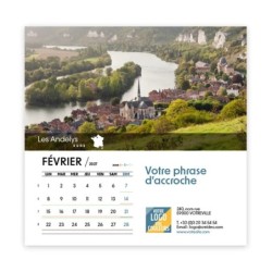 Calendrier chevalet carré (15x15 cm) personnalisé - Villages de France
