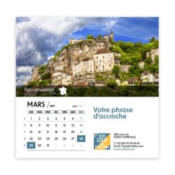 Calendrier chevalet carré (15x15 cm) personnalisé - Villages de France