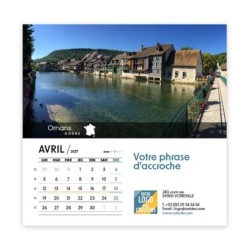 Calendrier chevalet carré (15x15 cm) personnalisé - Villages de France