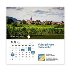 Calendrier chevalet carré (15x15 cm) personnalisé - Villages de France