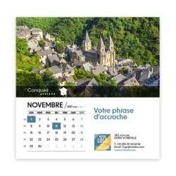 Calendrier chevalet carré (15x15 cm) personnalisé - Villages de France