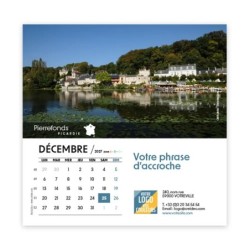Calendrier chevalet carré (15x15 cm) personnalisé - Villages de France
