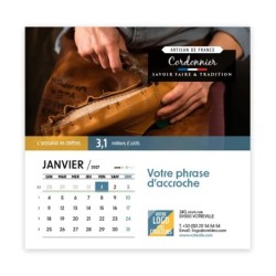 Calendrier chevalet carré (15x15 cm) personnalisé - Artisans
