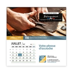 Calendrier chevalet carré (15x15 cm) personnalisé - Artisans