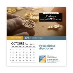 Calendrier chevalet carré (15x15 cm) personnalisé - Artisans