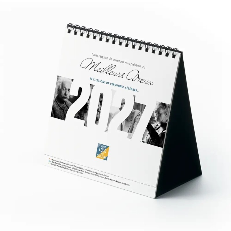 Calendrier chevalet carré (15x15 cm) personnalisé - Citations 2