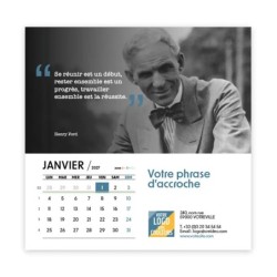 Calendrier chevalet carré (15x15 cm) personnalisé - Citations 2