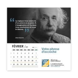 Calendrier chevalet carré (15x15 cm) personnalisé - Citations 2