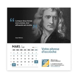 Calendrier chevalet carré (15x15 cm) personnalisé - Citations 2