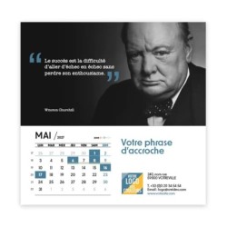Calendrier chevalet carré (15x15 cm) personnalisé - Citations 2