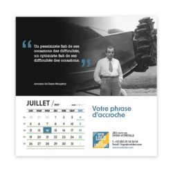Calendrier chevalet carré (15x15 cm) personnalisé - Citations 2