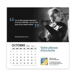Calendrier chevalet carré (15x15 cm) personnalisé - Citations 2