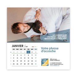 Calendrier chevalet carré (15x15 cm) personnalisé - Citations sport