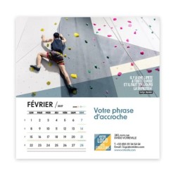 Calendrier chevalet carré (15x15 cm) personnalisé - Citations sport