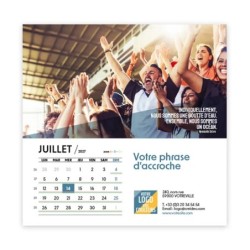 Calendrier chevalet carré (15x15 cm) personnalisé - Citations sport