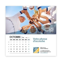 Calendrier chevalet carré (15x15 cm) personnalisé - Citations sport