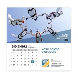 Calendrier chevalet carré (15x15 cm) personnalisé - Citations sport