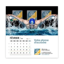 Calendrier chevalet carré (15x15 cm) personnalisé - Logo intégré Performance