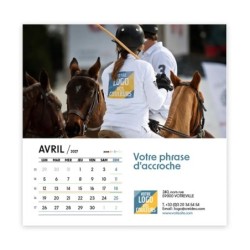 Calendrier chevalet carré (15x15 cm) personnalisé - Logo intégré Performance