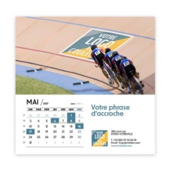Calendrier chevalet carré (15x15 cm) personnalisé - Logo intégré Performance