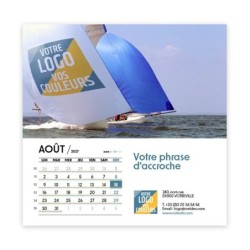 Calendrier chevalet carré (15x15 cm) personnalisé - Logo intégré Performance