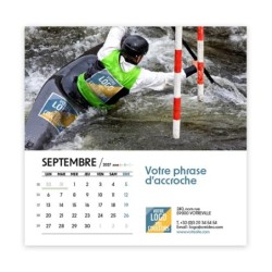 Calendrier chevalet carré (15x15 cm) personnalisé - Logo intégré Performance