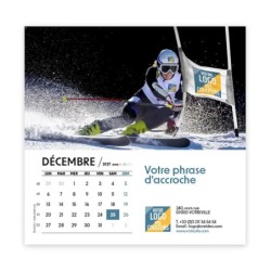 Calendrier chevalet carré (15x15 cm) personnalisé - Logo intégré Performance