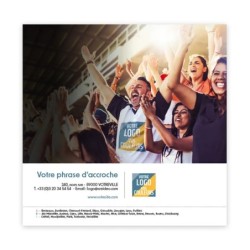 Calendrier chevalet carré (15x15 cm) personnalisé - Logo intégré Valeurs du sport