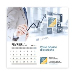 Calendrier chevalet carré (15x15 cm) personnalisé - Logo intégré Réseau