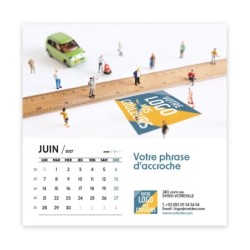 Calendrier chevalet carré (15x15 cm) personnalisé - Logo intégré Miniature