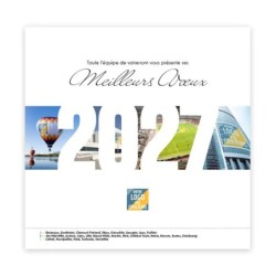 Calendrier chevalet carré (15x15 cm) personnalisé - Logo intégré Giga