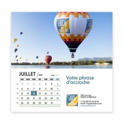Calendrier chevalet carré (15x15 cm) personnalisé - Logo intégré Giga