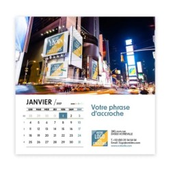 Calendrier chevalet carré (15x15 cm) personnalisé - Logo intégré Visio