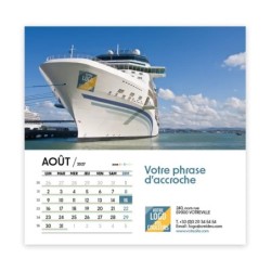 Calendrier chevalet carré (15x15 cm) personnalisé - Logo intégré Visio
