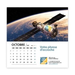 Calendrier chevalet carré (15x15 cm) personnalisé - Logo intégré Visio