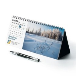Calendrier chevalet horizontal (23x10 cm) personnalisé - Nature