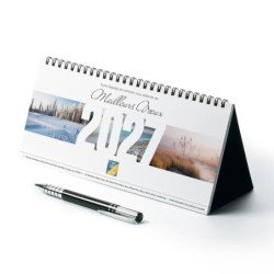 Calendrier chevalet horizontal (23x10 cm) personnalisé - Nature