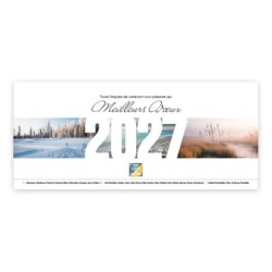 Calendrier chevalet horizontal (23x10 cm) personnalisé - Nature