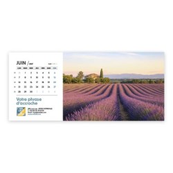 Calendrier chevalet horizontal (23x10 cm) personnalisé - Nature