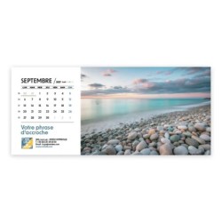 Calendrier chevalet horizontal (23x10 cm) personnalisé - Nature