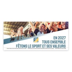 Calendrier chevalet horizontal (23x10 cm) personnalisé - Citations sport
