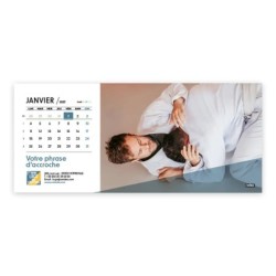 Calendrier chevalet horizontal (23x10 cm) personnalisé - Citations sport