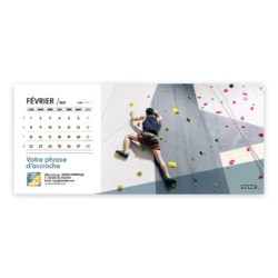 Calendrier chevalet horizontal (23x10 cm) personnalisé - Citations sport