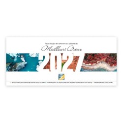 Calendrier chevalet horizontal (23x10 cm) personnalisé - Vue du ciel
