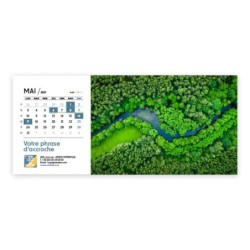 Calendrier chevalet horizontal (23x10 cm) personnalisé - Vue du ciel