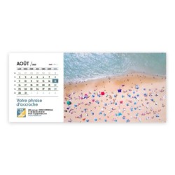 Calendrier chevalet horizontal (23x10 cm) personnalisé - Vue du ciel
