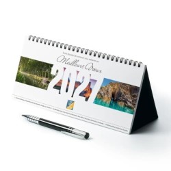 Calendrier chevalet horizontal (23x10 cm) personnalisé - Patrimoine France