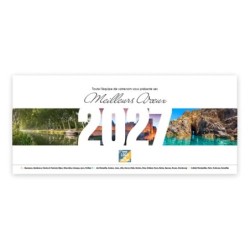Calendrier chevalet horizontal (23x10 cm) personnalisé - Patrimoine France