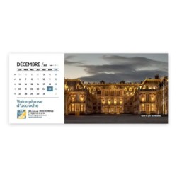Calendrier chevalet horizontal (23x10 cm) personnalisé - Patrimoine France
