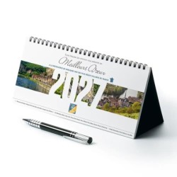 Calendrier chevalet horizontal (23x10 cm) personnalisé - Villages de France